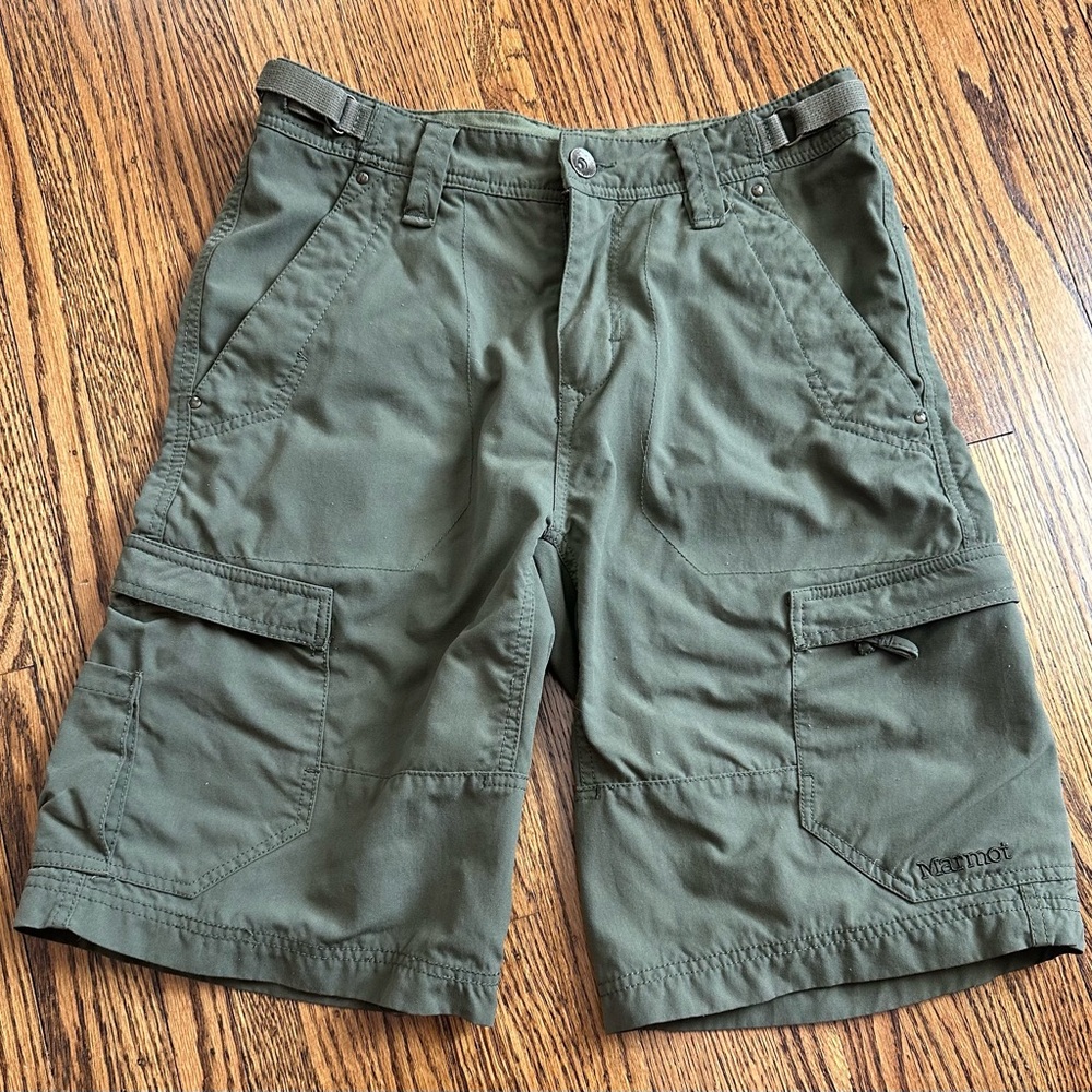 Marmot Olive Cargo Shorts for Men